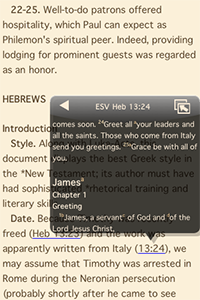 IVP Bible Background Commentary, Text with Bible Verse Pop-up