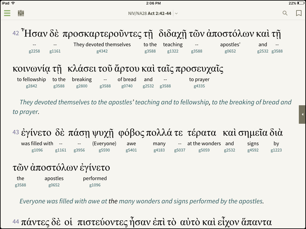 what is greek interlinear bible
