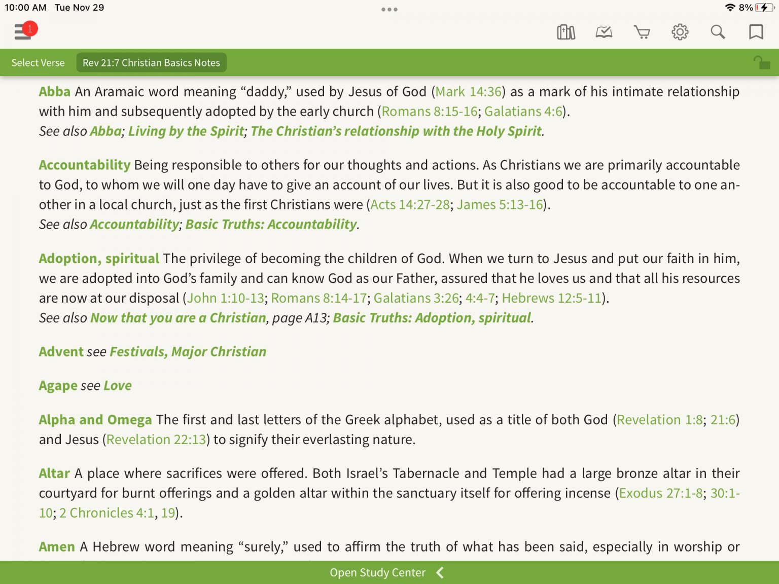 Look Inside: Christian Basics Bible - Olive Tree Blog