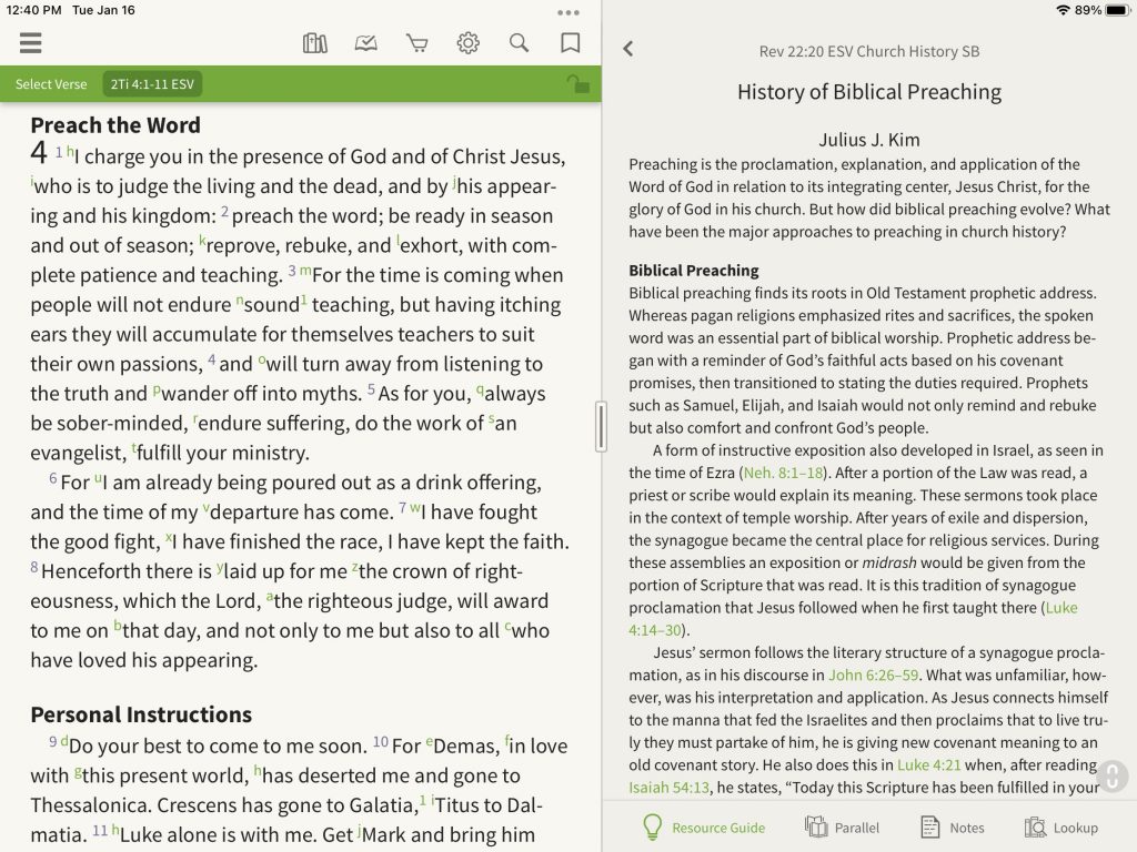 Look Inside: The ESV Church History Study Bible - Olive Tree Blog